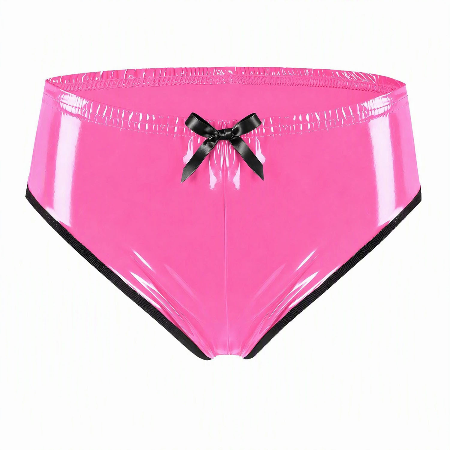 Cross-border products Europe and the United States highlight PVC patent leather sexy lace-up triangle fun shorts no smell accurate size