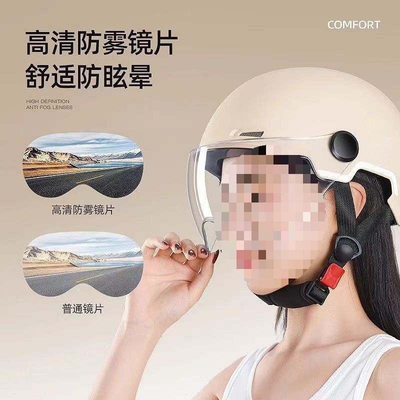 Electric Motorcycle Helmet Men Women Electric Bicycle Half Helmet