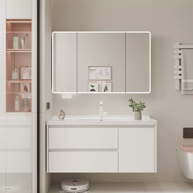 实木浴室柜陶瓷一体盆卫生间抽屉浴室柜洗手盆洗脸盆洗漱台盆组合