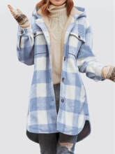 L 28591 Long Plaid Shirt Coat ������Ӵ��� �羳��������