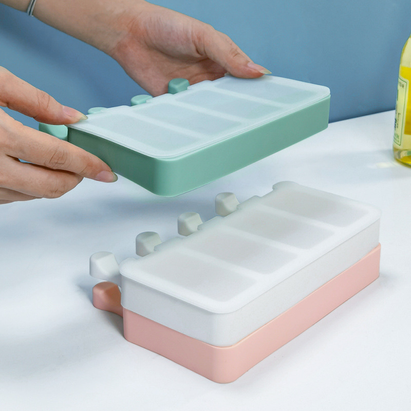Sanxin 4-piece cubierto colina helado molde de silicona hogar DIY hecho en casa Popsicle helado molde de grado alimenticio
