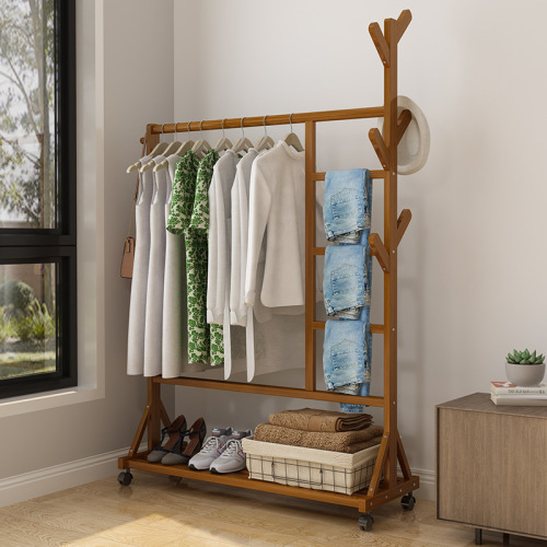 Coat rack floor-standing bedroom clothes rack simple household indoor clothes drying rack clothes folding Internet celebrity dormitory storage rack