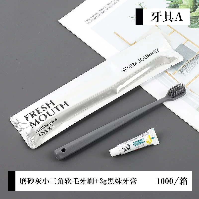 Disposable set for hotel, slippers, toothbrush, toothpaste