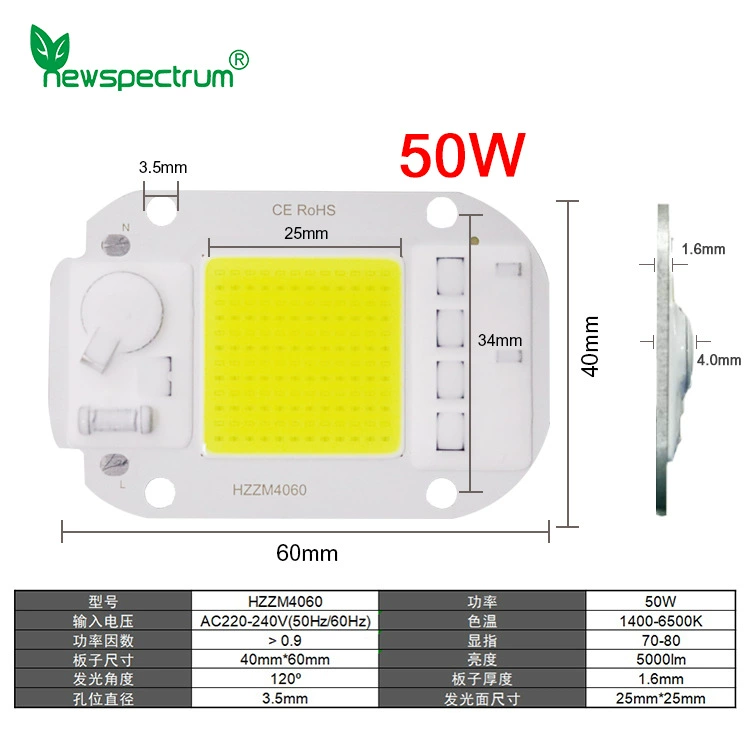 Новое спектр Plant Lamp - 20W, 30W, 50W Фил-освещение с комфортным спектром света для оптимального роста