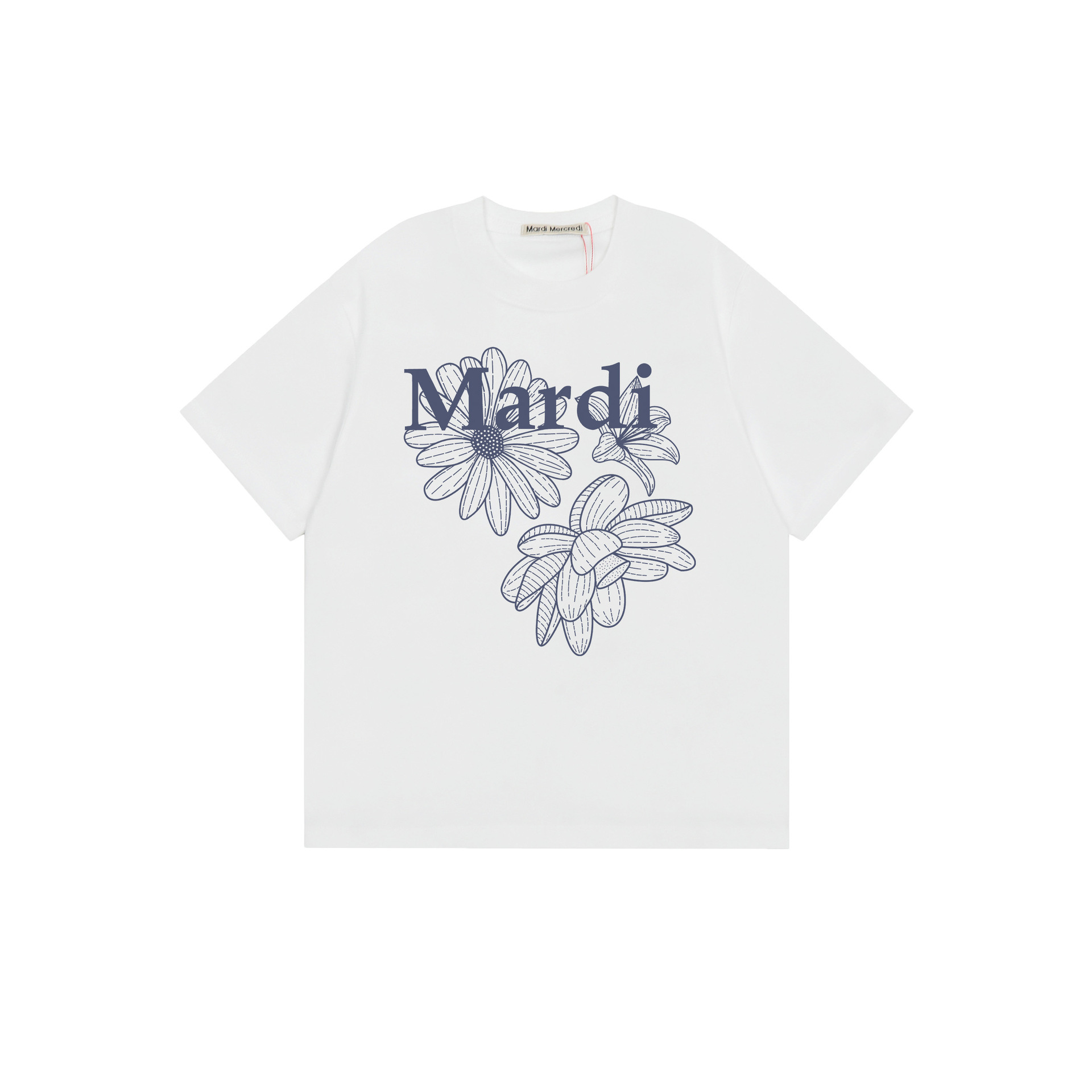 2025 新マルディ半袖右肩スリムフィットゴールドハイシルバー同スタイルデイジードックスフード犬 Tシャツホットガール着用