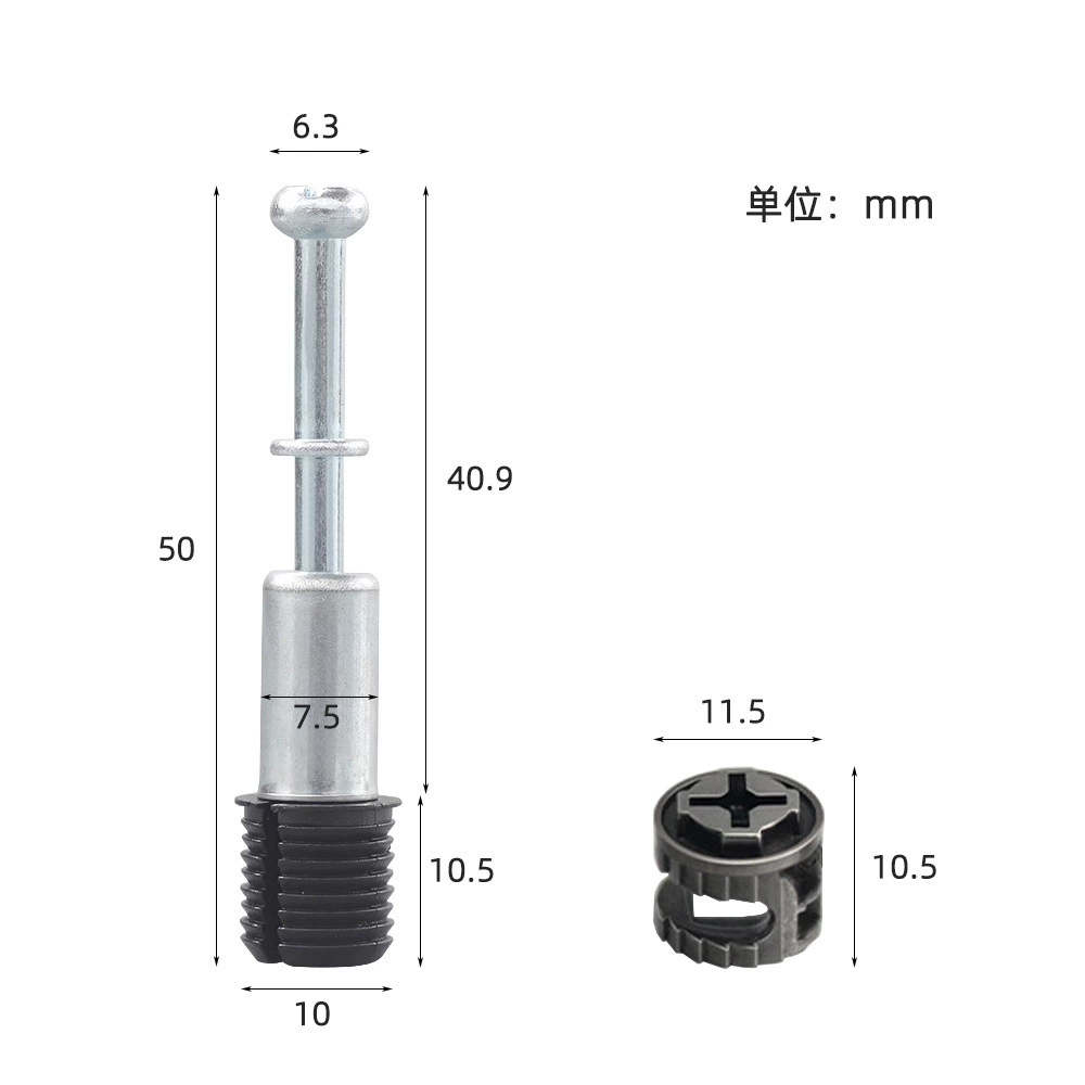 Деревообрабатывающий шкаф дверцы 3-в-1 Быстрый соединительный элемент эксцентрики 2-в-1 Быстрый соединительный элемент
