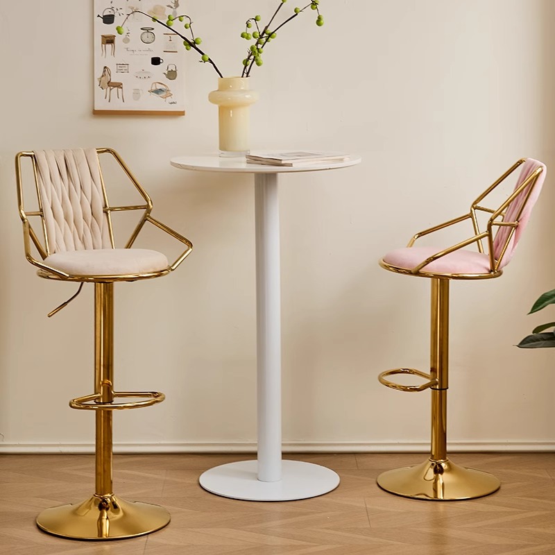 Silla de bar silla de caja registradora giratoria silla de mesa delantera elevada silla de barra de elevación silla de bar silla de bar copa silla de respaldo moderna