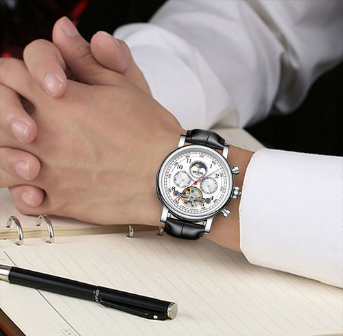 KINYUED luxury men's mechanical watch automatic mechanical hand openwork men's watch for export high-end mechanical watch