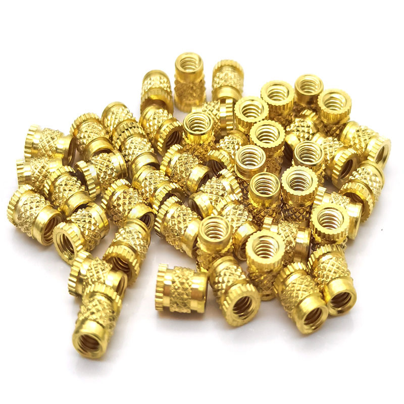 批发注塑铜螺母/压花滚花铜螺母M2/3/4/5/6/8不锈钢镀铜 可做非标