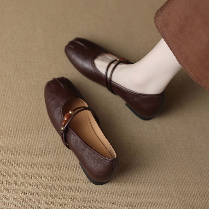 Sheepskin Version 7198-8 New Retro Round-Toe Women's Shoes, Comfortable and Versatile Low-Heeled Soft Leather Mary Jane Shoes Sheepskin Version 7198-8 New Retro Round-Toe Women's Shoes, Comfortable and Versatile Low-Heeled Soft Leather Mary Jane Shoes