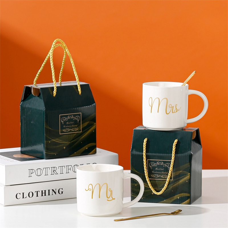 Taza de cerámica creativa taza de café de dibujos animados abre un pequeño evento de regalo publicitario taza de agua LOGO