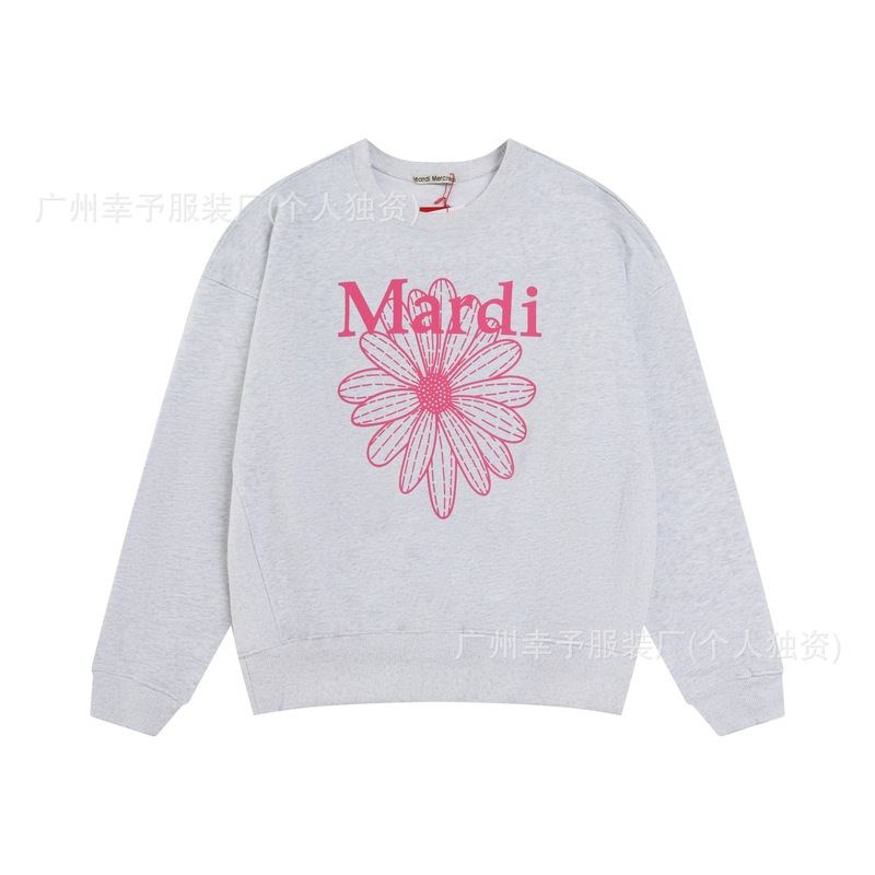 现货潮牌韩国Mardi卫衣金高银同款潮牌小雏菊印花腊肠狗圆领上衣|undefined