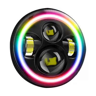 Ön faralar Angel Eye Off-Road Vehicle Wrangler - 7-inch-4-bead-rgb-color-full-circle-wire-control