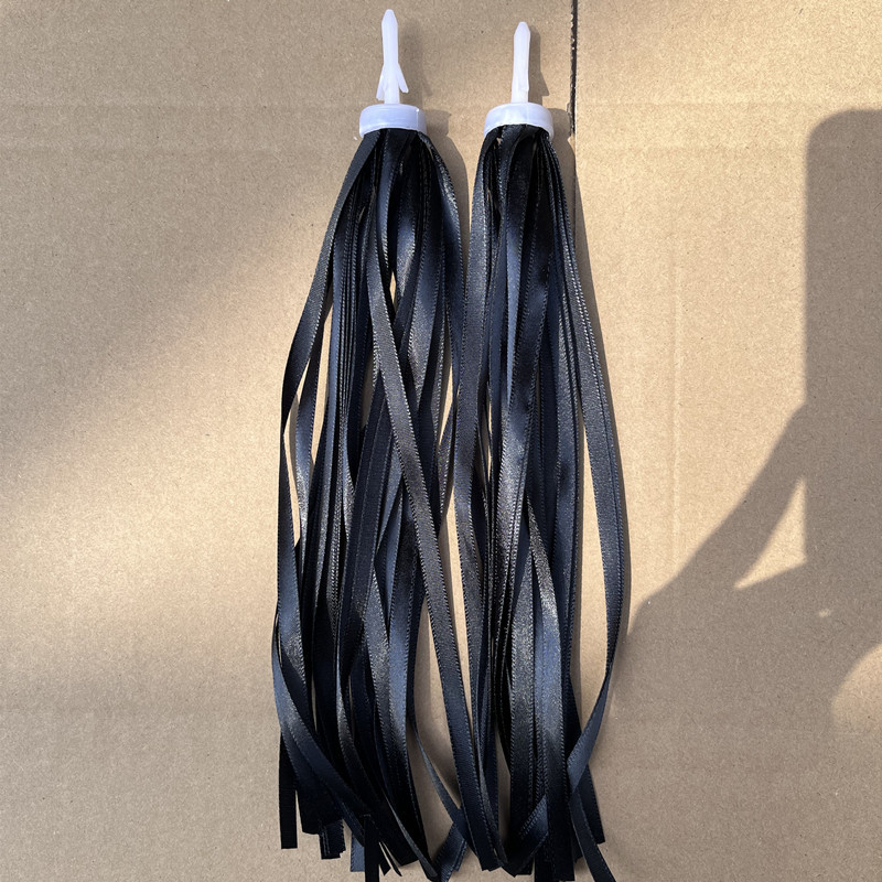 Equilibrio coche scooter manillar cinta para niños decoraciones de bicicleta cinta de color borla correa de pico campana de coche