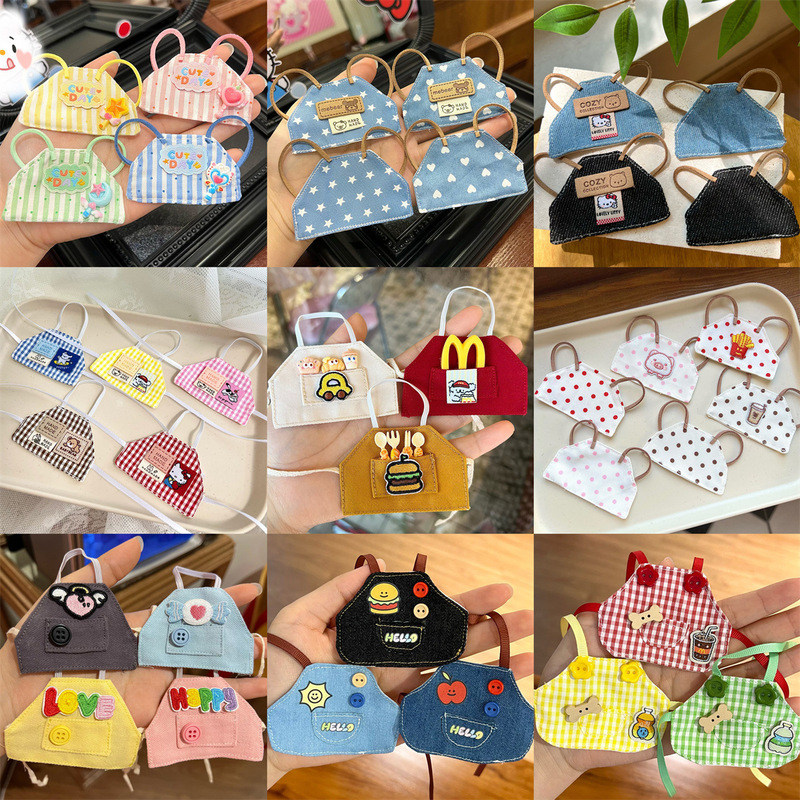 【Doll Clothes Apron】10-17Cm Doll Clothes Self-Parody Bear Kt Cat Apron Trendy Labubu Doll Clothes Apron Accessories 【Doll Clothes Apron】10-17Cm Doll Clothes Self-Parody Bear Kt Cat Apron Trendy Labubu Doll Clothes Apron Accessories