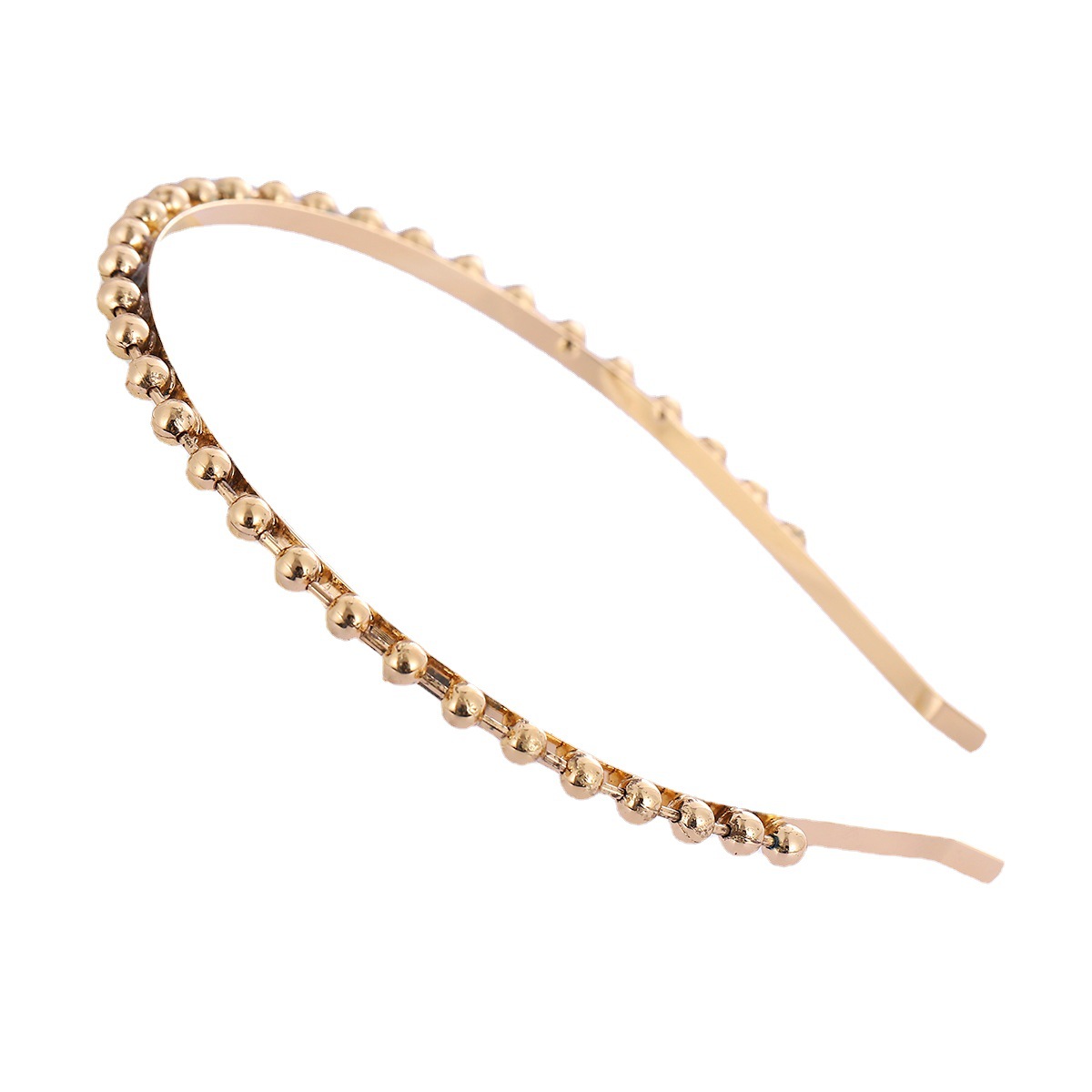 Transfronterizo estilo europeo y americano elegante simple ronda diadema de metal versátil personalidad moda hecha a mano accesorios para el cabello diadema para Mujeres Nuevo