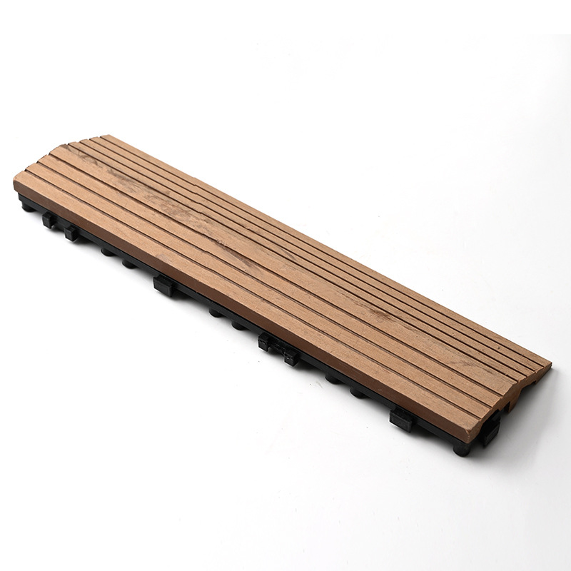 Perfil de esquina pequeño de segunda generación para suelos de madera plástica, rodapié con acabado de grano de madera, mismo color, nueva mejora.