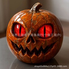 �羳��ƷRed-Eyed Pumpkin Figurine�f�}���t���Ϲ�С�������