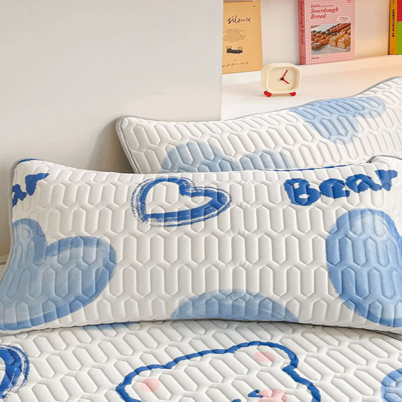 2025 nuevo juego de cuatro piezas de cama de seda de hielo de verano, juego de tres piezas de ropa de cama de cama de látex de verano