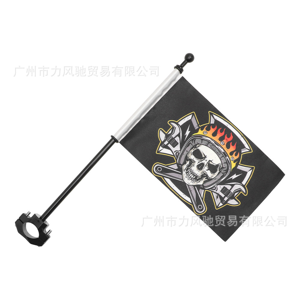 es aplicable a ese poste de bandera de la motocicleta, poste de bandera montado en el vehículo, soporte de caja trasera modificado para motocicleta de todoterreno, poste de bandera de la motocicleta
