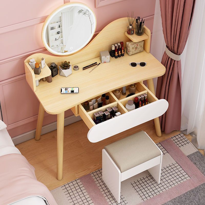 New Bedroom Dresser Small Modern Simple Makeup Storage Cabinet Integrated Popular Room Ins Style Makeup Table