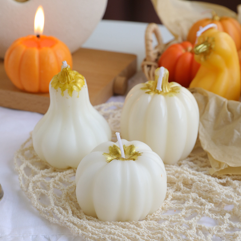 卸売ハロウィンカボチャの香りのキャンドルホリデーパーティーの装飾の香りのキャンドルカボチャの香りのキャンドルセット|undefined