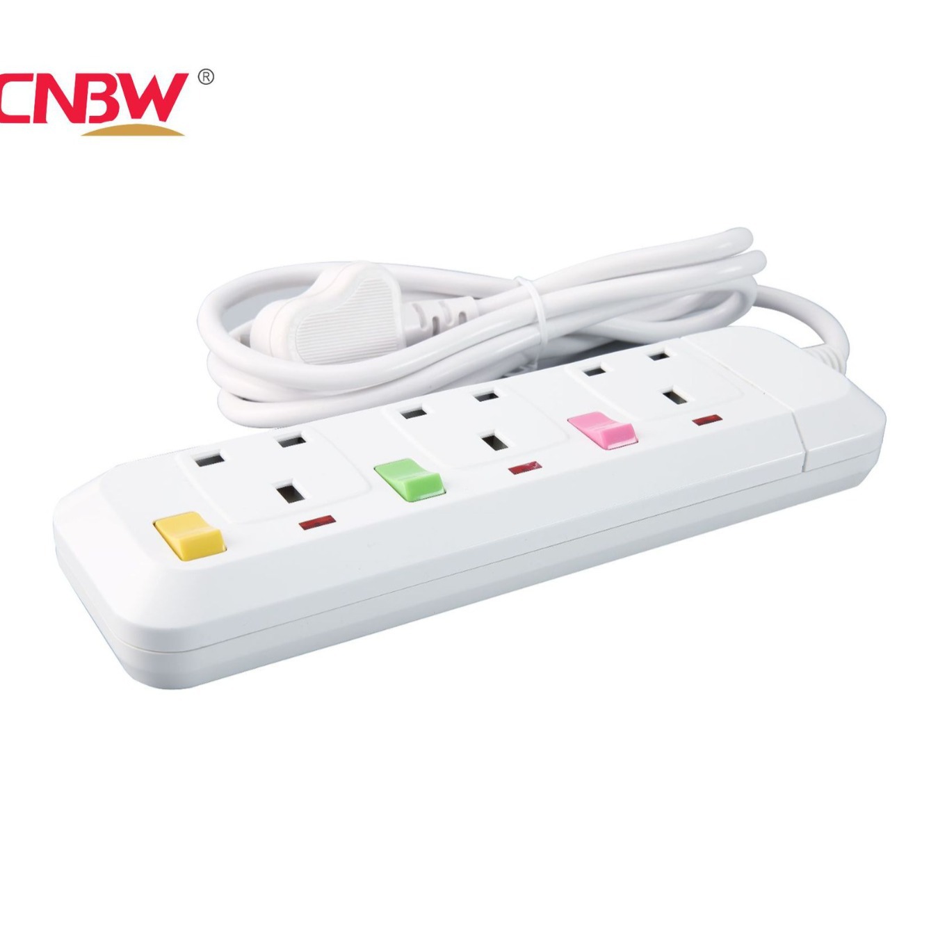 跨境电商英标排插带线小钮分控过载保护厂家直销UKCA外贸出口ROHS