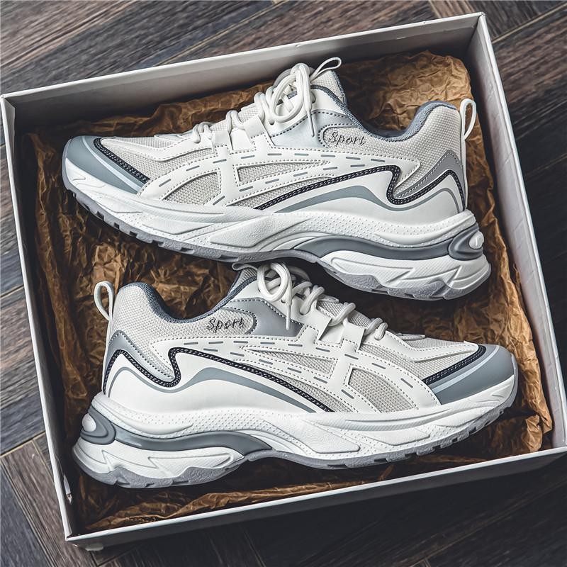 Zapatos de hombre, zapatos deportivos voladores transpirables de verano, zapatos casuales de papá de estudiante de corte bajo de moda, suela gruesa, zapatos de moda hermosos