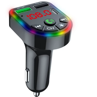 High Quality Car Mp3 Player F20 Card Dual USB Bluetooth Hands-Free Call Aux Car Fm Transmitter (FM Modulyator)