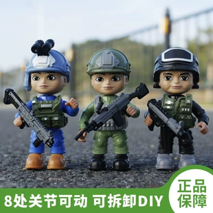 Подвижные фигурки военных PVC