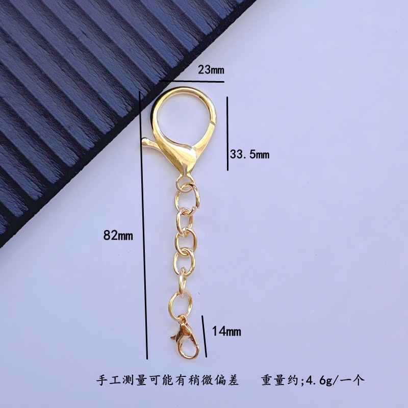 チェーン付きスプリングバックルリング、DIYハンギングチェーン、8の字バックル、おもちゃの装飾ペンダント、ひょうたんバックル、ポータブル|undefined