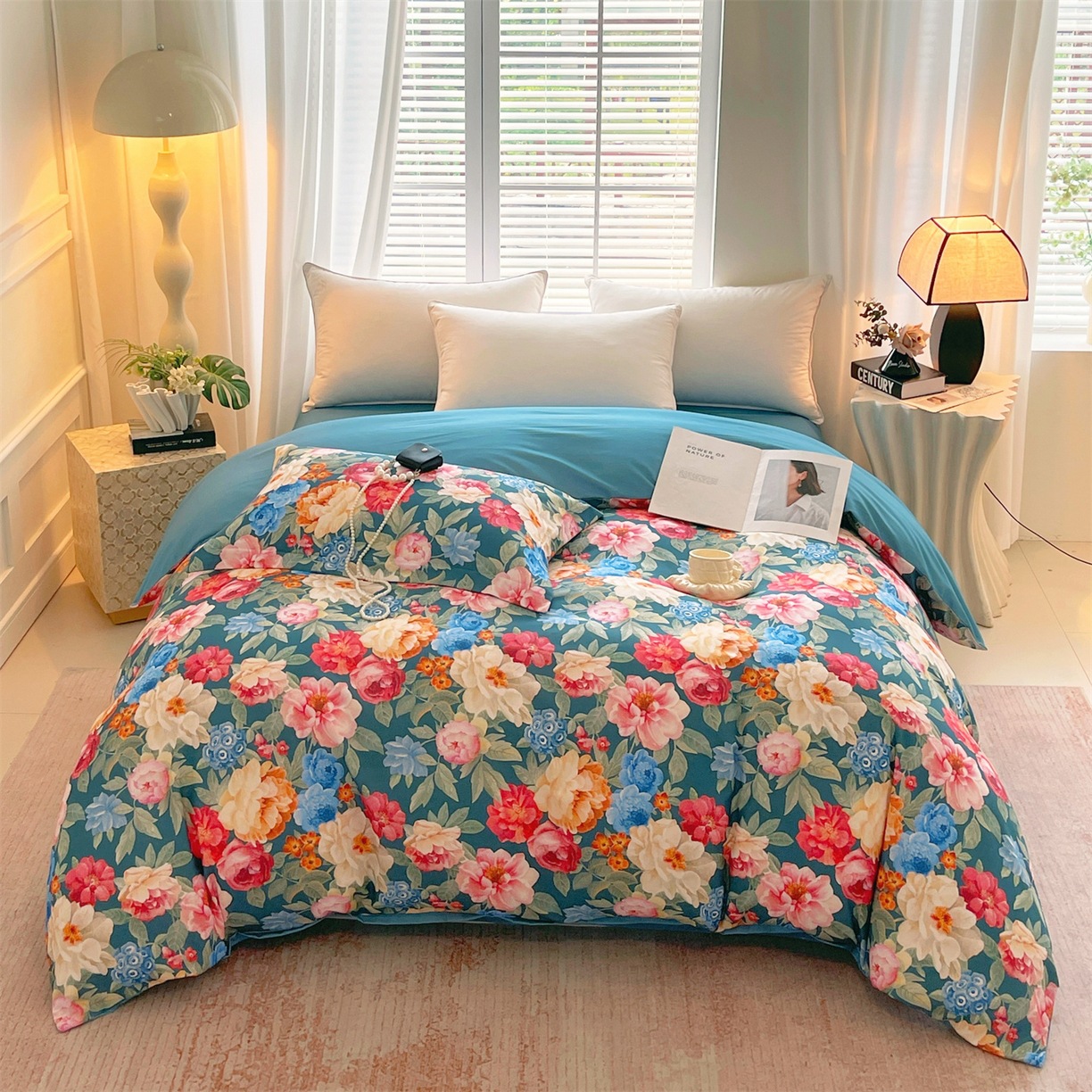 Nueva cubierta de edredón de estilo chino una sola pieza para comprar una sola pieza más gruesa de lana molida otoño invierno calor al por mayor cubierta de edredón de algodón una sola pieza