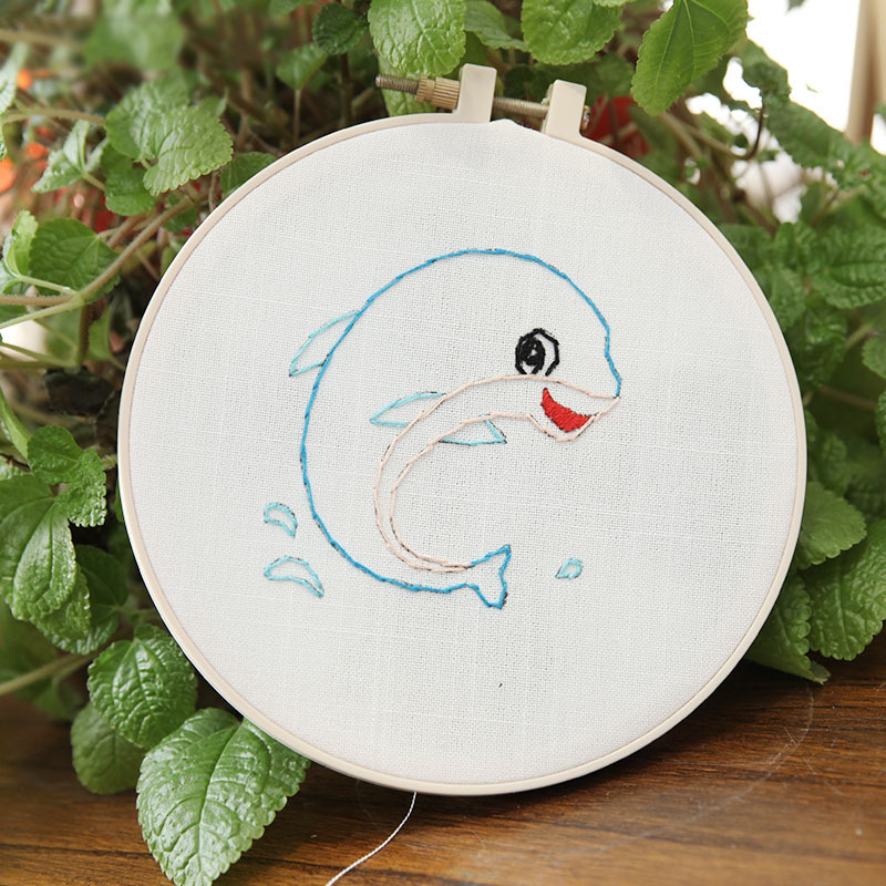 Lindo conejo bordado DIY colgando pintura de los niños Lu bordado puntada primaria práctica punto cruz dibujos animados pequeños adornos de animales