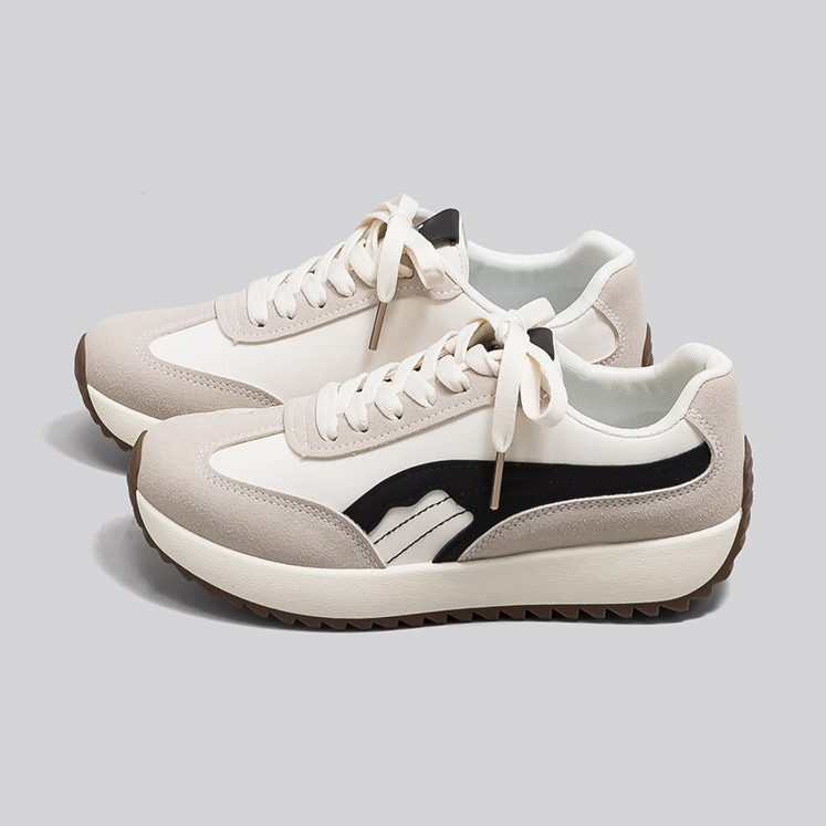 German training shoes, Forrest Gump white sneakers for women, 2026 new Korean version sports casual running shoes, thick-soled women's shoes F8879