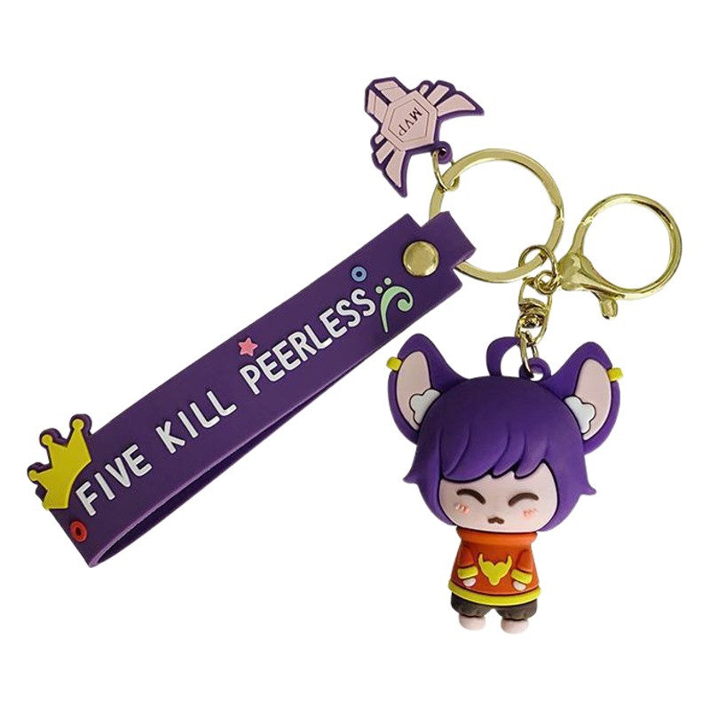 Creativo rey gloria colgante de llaves de dibujos animados Angela Joe bolsos colgantes de llaves de automóviles pequeños regalos