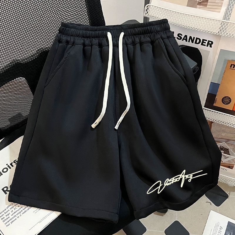 Printed Elastic Drawstring Shorts Summer 2025 Men's Loose Breathable Outdoor Sports Shorts Summer Men's Ice Silk Pants Printed Elastic Drawstring Shorts Summer 2025 Men's Loose Breathable Outdoor Sports Shorts Summer Men's Ice Silk Pants