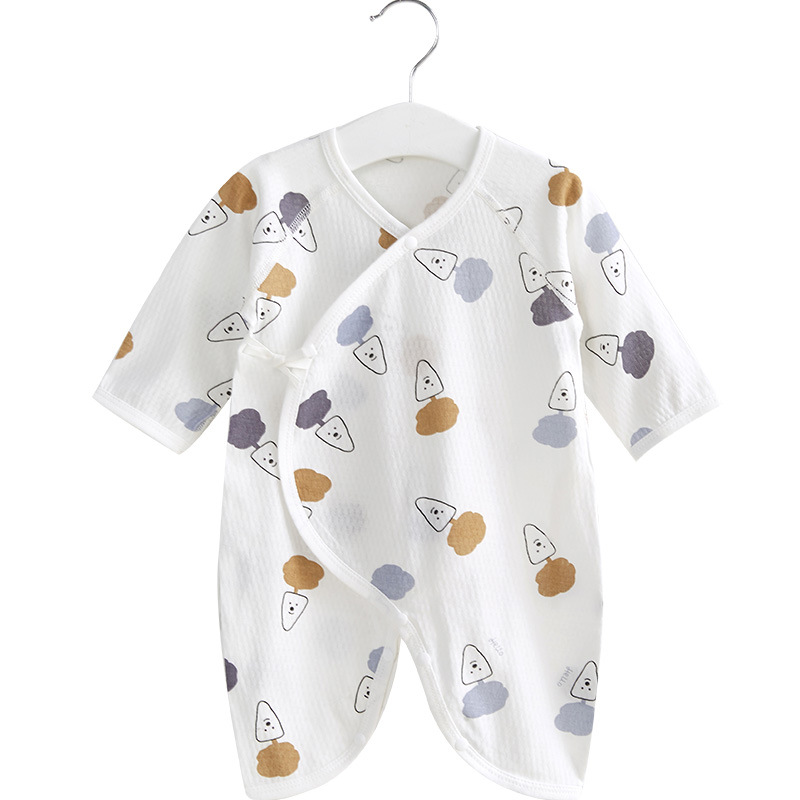 Ropa de bebé recién nacido de verano algodón recién nacido 0 estilo delgado de marzo vestido de verano de monje de manga larga vestido de mariposa de bebé de una pieza image 6