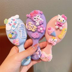 子供用サンリオエアクッションマッサージコーム、髪を傷つけない小さな女の子用家庭用コーム、女の子用高頭ふわふわエアバッグコーム