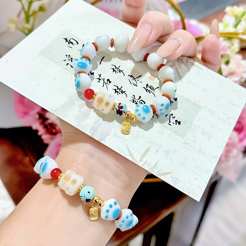 Patas de helado gatos para atraer la fortuna gatos lindos cuentas pulseras de nicho diseño en estudiantes pulseras de regalo para amigos