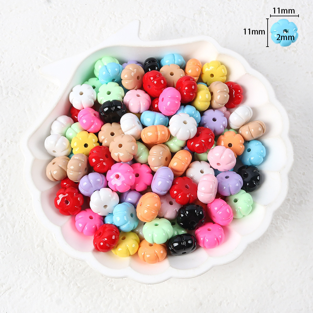 03# flat pumpkin beads