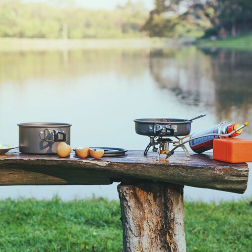 New camping windproof stove head, outdoor portable gas stove, hot pot barbecue stove