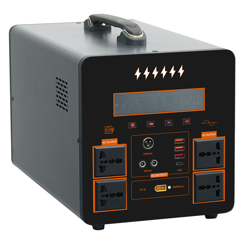 Batería de litio de almacenamiento de energía estándar estadounidense de 110V dedicada en Taiwán, fuente de alimentación de emergencia móvil al aire libre de alta potencia y gran capacidad
