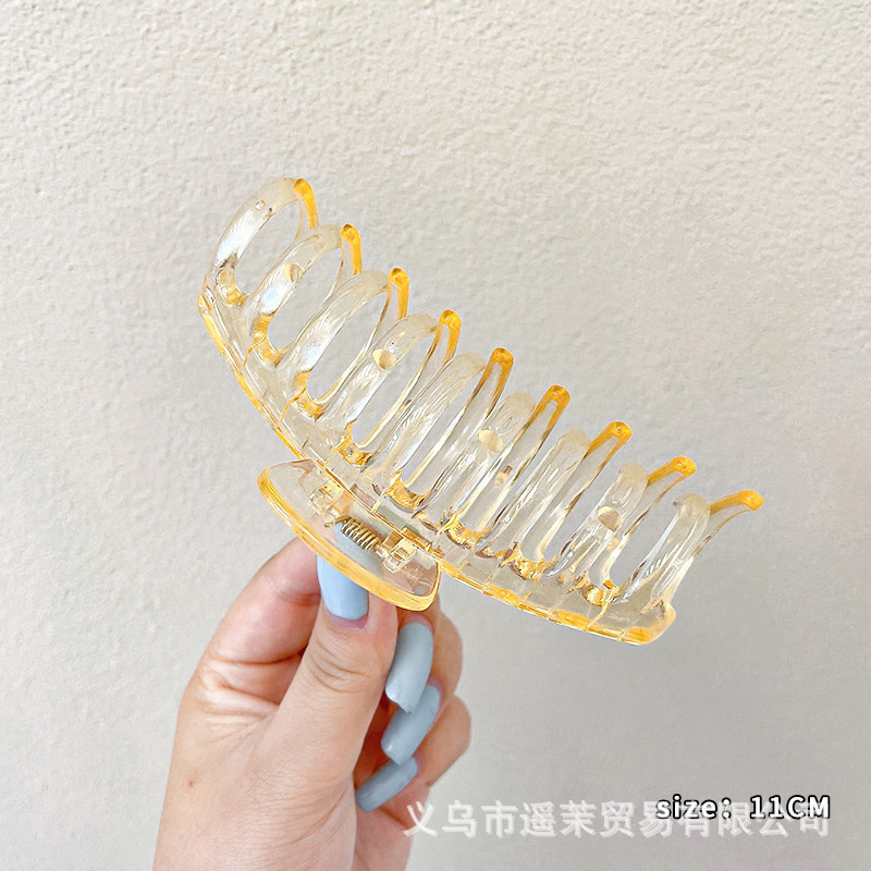 咖色磨砂抓夹女2025年新款发夹后脑勺大号发量多鲨鱼夹子发卡头饰|undefined