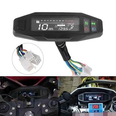 Cənubi Amerika motosikleti üçün LCD spidometr, dövr, yanacaq göstəricisi, karbürator tənzimlənən