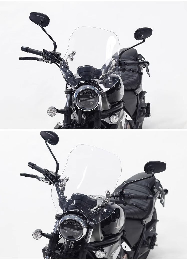 Muscle car Wolf suitable for Qianjiang flash 500s windshield windshield front windshield motorcycle modification adjustable