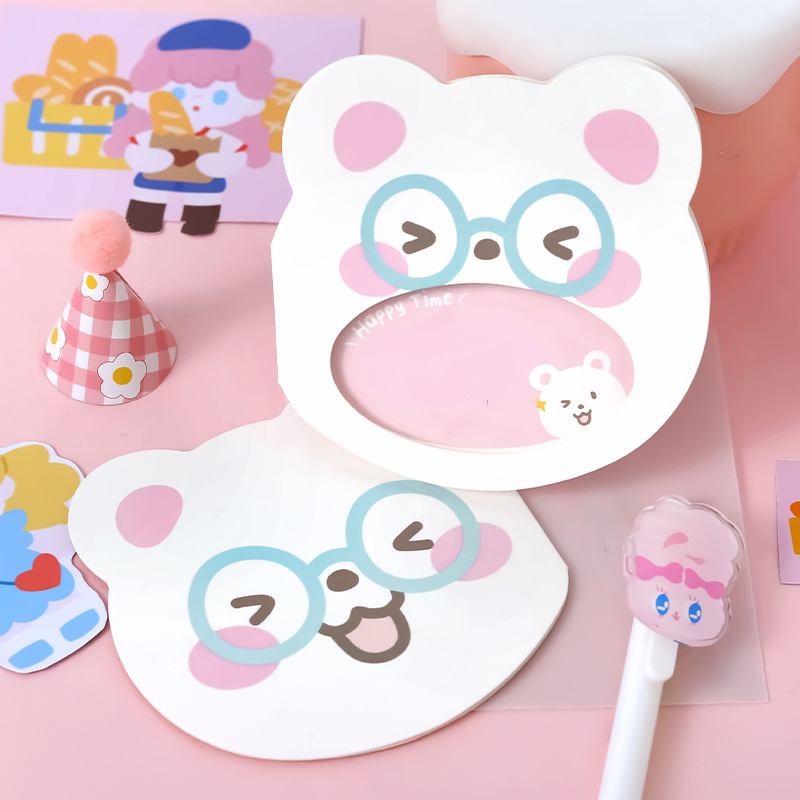 Club de investigación de regalos Tarjeta de felicitación hueca de forma especial Regalo de estudiante de RingRing Baby Tarjeta de felicitación con forma de animal de dibujos animados lindo