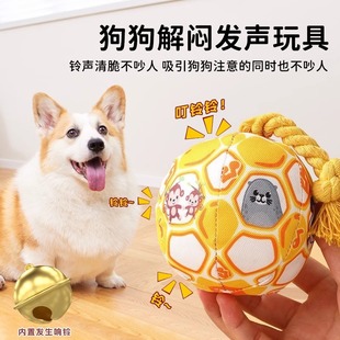 Dog Toys Resistant to Bite and Sound Self-relief Plush Ball Consumes Physical Strength Golden Hair Bears Puppy Pet Products in stock