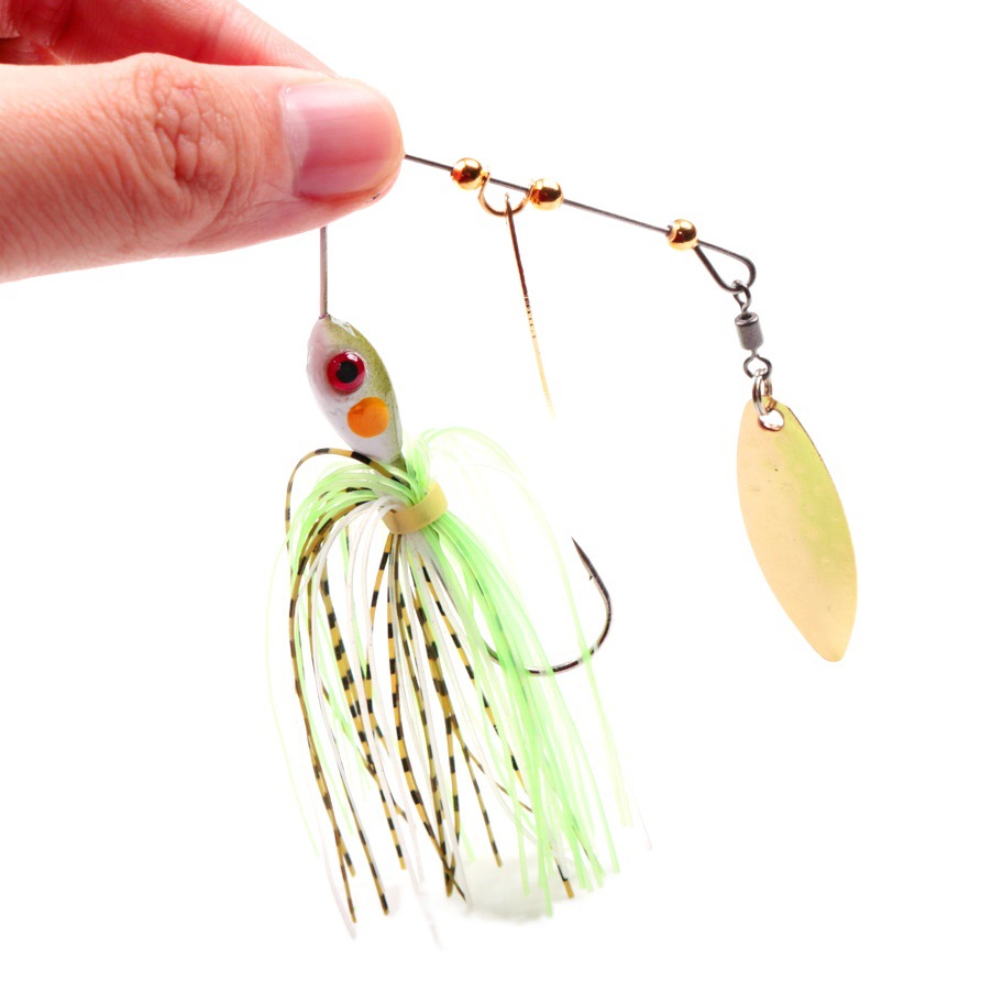 Fábrica al por mayor Luya cebo barba falso cebo 13G 17g giratorias lentejuelas cebo falso pescado compuesto lentejuelas