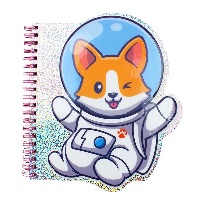 PVC esponja tridimensional burbuja pegatinas cubierta láser bobina libro lindo patrón animal de dibujos animados bloc de notas se puede personalizar