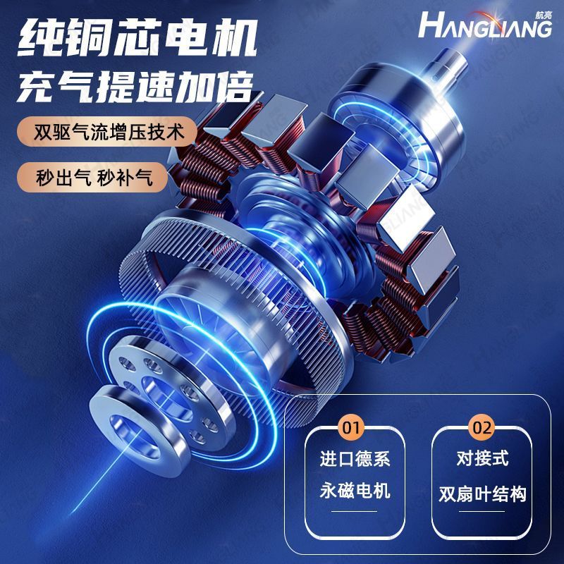 Car Air Pump, Handheld Car Air Pump, Household Electric Vehicle Multi-Functional Universal Portable Battery Car Air Pump